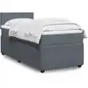 Image de Sommier À Lattes De Lit Et Matelas Gris Foncé 90x190 Cm Velours Vidaxl
