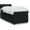 Image de Sommier À Lattes De Lit Avec Matelas Noir 90x190 Cm Velours Vidaxl