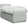 Image de Sommier À Lattes De Lit Et Matelas Gris Clair 90x200 Cm Velours Vidaxl