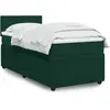Image de Sommier À Lattes De Lit Avec Matelas Vert Foncé 90x200 Cm Vidaxl