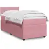 Image de Sommier À Lattes De Lit Avec Matelas Rose 90x200 Cm Velours Vidaxl