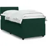 Image de Sommier À Lattes De Lit Avec Matelas Vert Foncé 100x200 Cm Vidaxl