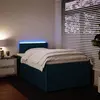 Image de Sommier À Lattes De Lit Et Matelas Bleu 120x200 Cm Velours Vidaxl