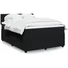 Image de Sommier À Lattes De Lit Avec Matelas Noir 140x200 Cm Velours Vidaxl