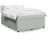 Image de Sommier    Lattes De Lit Et Matelas Gris Clair 140x200cm Velours Vidaxl