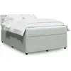 Image de Sommier    Lattes De Lit Et Matelas Gris Clair 140x200cm Velours Vidaxl