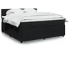 Image de Sommier À Lattes De Lit Avec Matelas Noir 180x200 Cm Velours Vidaxl