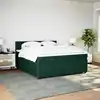 Image de Sommier À Lattes De Lit Et Matelas Vert Foncé 180x200cm Velours Vidaxl