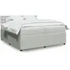 Image de Sommier    Lattes De Lit Et Matelas Gris Clair 200x200cm Velours Vidaxl