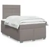 Image de Sommier À Lattes De Lit Avec Matelas Taupe 120x200 Cm Tissu Vidaxl