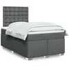 Image de Sommier À Lattes De Lit Avec Matelas Gris Foncé 120x200cm Tissu Vidaxl