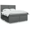 Image de Sommier    Lattes De Lit Avec Matelas Gris Fonc © 180x200cm Tissu Vidaxl