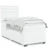 Image de Sommier À Lattes De Lit Avec Matelas Blanc 80x200 Cm Similicuir Vidaxl