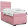 Image de Sommier À Lattes De Lit Et Matelas Rose 80x200 Cm Velours Vidaxl