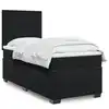 Image de Sommier À Lattes De Lit Avec Matelas Noir 90x200 Cm Velours Vidaxl