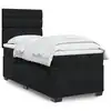 Image de Sommier À Lattes De Lit Avec Matelas Noir 90x200 Cm Velours Vidaxl