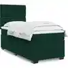 Image de Sommier À Lattes De Lit Avec Matelas Vert Foncé 90x200 Cm Vidaxl