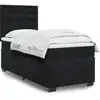 Image de Sommier À Lattes De Lit Avec Matelas Noir 90x200 Cm Velours Vidaxl