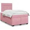 Image de Sommier À Lattes De Lit Avec Matelas Rose 120x190 Cm Velours Vidaxl