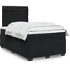 Image de Sommier À Lattes De Lit Avec Matelas Noir 120x190 Cm Velours Vidaxl