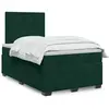 Image de Sommier À Lattes De Lit Et Matelas Vert Foncé 120x200cm Velours Vidaxl