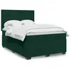 Image de Sommier À Lattes De Lit Et Matelas Vert Foncé 140x200cm Velours Vidaxl