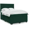 Image de Sommier À Lattes De Lit Et Matelas Vert Foncé 160x200cm Velours Vidaxl