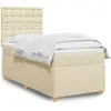 Image de Sommier À Lattes De Lit Avec Matelas Crème 90x200 Cm Tissu Vidaxl