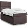 Image de Sommier À Lattes De Lit Avec Matelas Marron Foncé 100x200 Cm Vidaxl