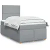 Image de Sommier À Lattes De Lit Et Matelas Gris Clair 120x190 Cm Tissu Vidaxl