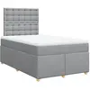 Image de Sommier À Lattes De Lit Et Matelas Gris Clair 120x190 Cm Tissu Vidaxl
