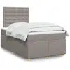Image de Sommier À Lattes De Lit Avec Matelas Taupe 120x190 Cm Tissu Vidaxl