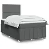 Image de Sommier À Lattes De Lit Avec Matelas Gris Foncé 120x200cm Tissu Vidaxl
