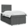 Image de Sommier À Lattes De Lit Avec Matelas Gris Foncé 120x200cm Tissu Vidaxl