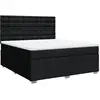 Image de Sommier À Lattes De Lit Avec Matelas Noir 180x200 Cm Tissu Vidaxl