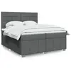 Image de Sommier    Lattes De Lit Avec Matelas Gris Fonc © 200x200cm Tissu Vidaxl
