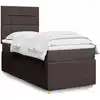 Image de Sommier À Lattes De Lit Avec Matelas Marron Foncé 90x200 Cm Vidaxl