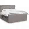 Image de Sommier À Lattes De Lit Avec Matelas Taupe 180x200 Cm Tissu Vidaxl