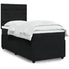 Image de Sommier À Lattes De Lit Avec Matelas Noir 90x200 Cm Velours Vidaxl