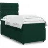 Image de Sommier À Lattes De Lit Avec Matelas Vert Foncé 100x200 Cm Vidaxl