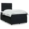 Image de Sommier À Lattes De Lit Avec Matelas Noir 120x190 Cm Velours Vidaxl
