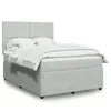 Image de Sommier    Lattes De Lit Et Matelas Gris Clair 140x200cm Velours Vidaxl