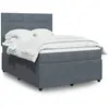 Image de Sommier    Lattes De Lit Et Matelas Gris Fonc © 140x200cm Velours Vidaxl