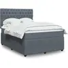 Image de Sommier    Lattes De Lit Et Matelas Gris Fonc © 140x200cm Velours Vidaxl