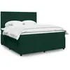 Image de Sommier À Lattes De Lit Et Matelas Vert Foncé 180x200cm Velours Vidaxl