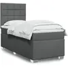 Image de Sommier    Lattes De Lit Et Matelas Gris Fonc © 90x190 Cm Tissu Vidaxl