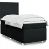 Image de Sommier À Lattes De Lit Avec Matelas Noir 90x200 Cm Tissu Vidaxl