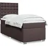 Image de Sommier À Lattes De Lit Avec Matelas Marron Foncé 90x200 Cm Vidaxl