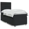 Image de Sommier    Lattes De Lit Avec Matelas Noir 90x200 Cm Similicuir Vidaxl