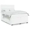 Image de Sommier    Lattes De Lit Avec Matelas Blanc 140x200cm Similicuir Vidaxl